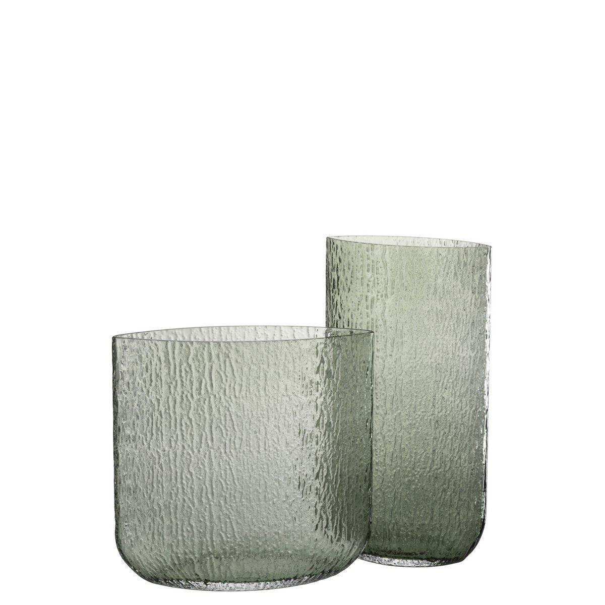 J-Line Vaas Mila Hoog Glas Groen - HomeDesign Knaus