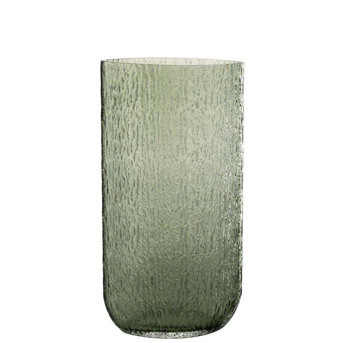J-Line Vaas Mila Hoog Glas Groen - HomeDesign Knaus
