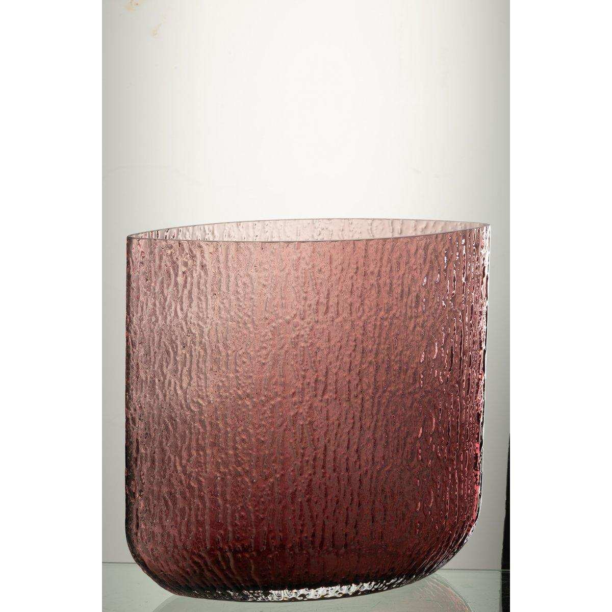 J-Line Vaas Mila Large Glas Rose - HomeDesign Knaus