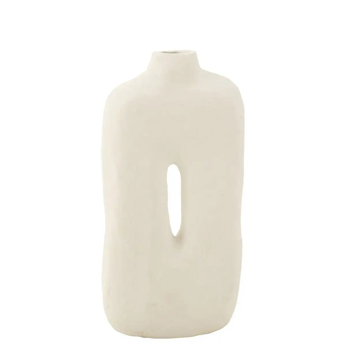 J-Line Vaas Pot Square – Pappmaché – weiß - HomeDesign Knaus