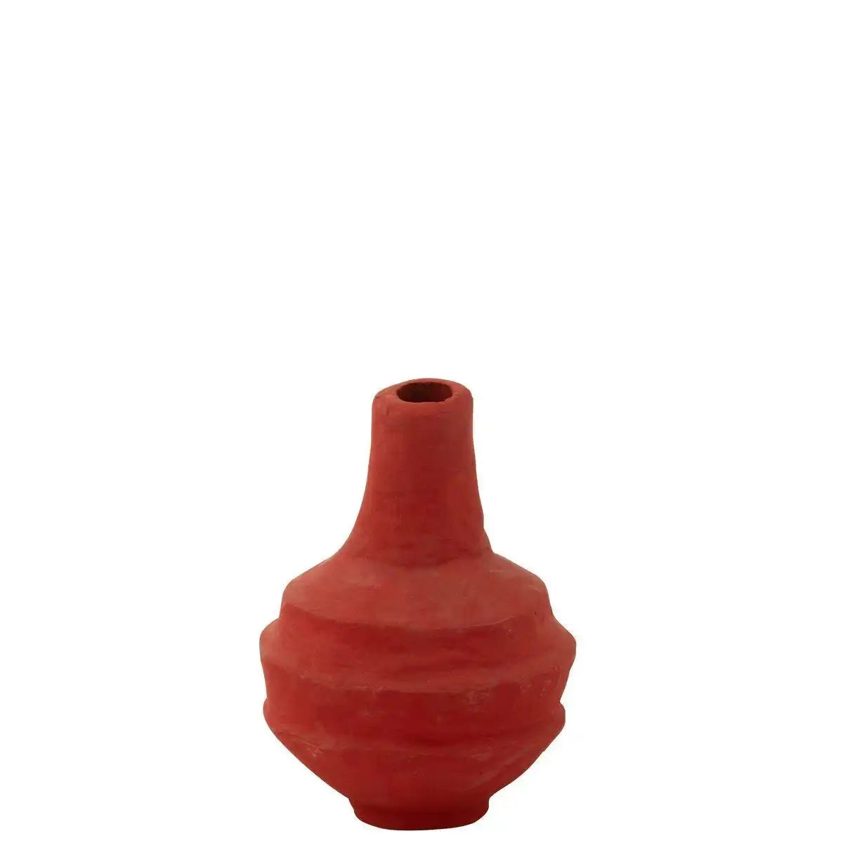 J-Line Vaas Topfflöte – Pappmaché – Rot - HomeDesign Knaus