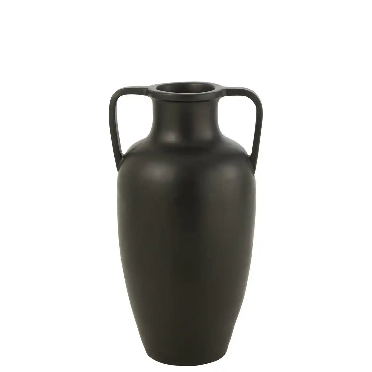J-Line Vase 2 Arme Terrakotta - Keramik - Schwarz - Groß - HomeDesign Knaus