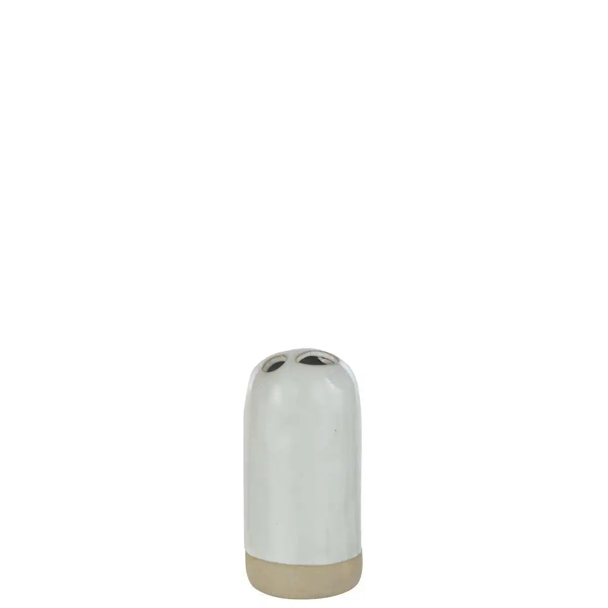 J-Line Vase 4 Löcher - Porzellan - Weiß/Beige - HomeDesign Knaus