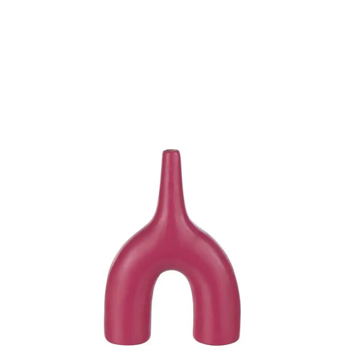 J-Line Vase Abstract - Porzellan - Fuchsia - klein - HomeDesign Knaus