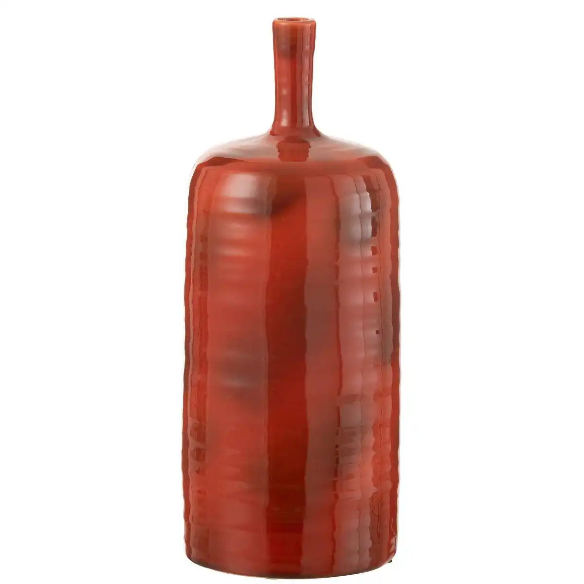 J-Line Vase Akane Bottle - Keramik - rot - groß - Ø 20 cm - HomeDesign Knaus