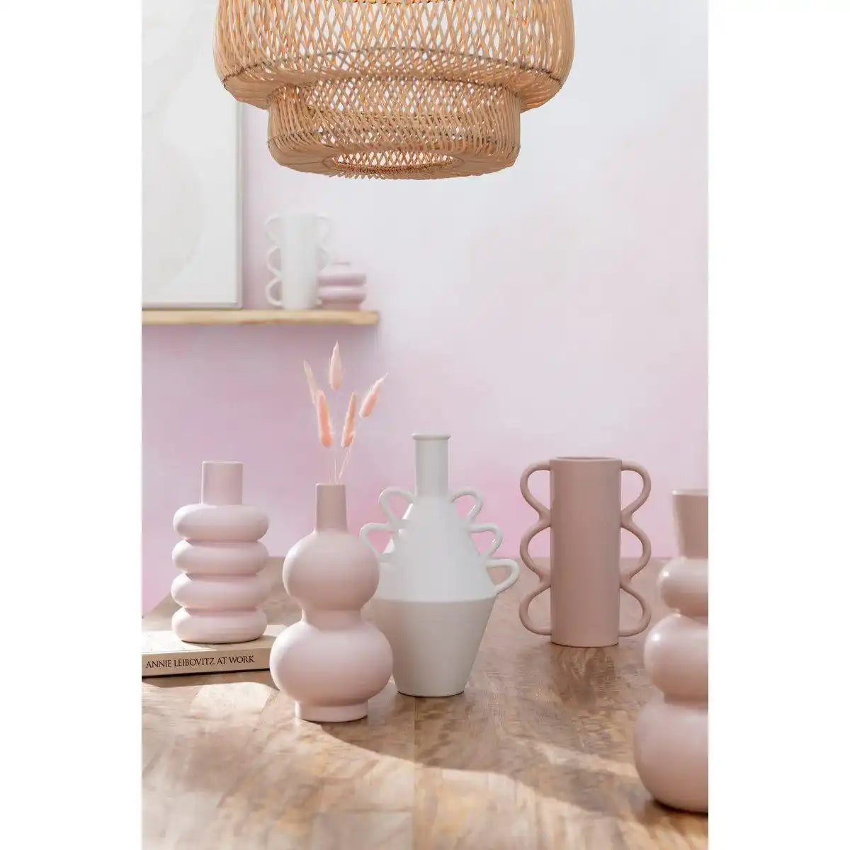 J-Line Vase Alfa Dolomite - Keramik - Rosa - HomeDesign Knaus