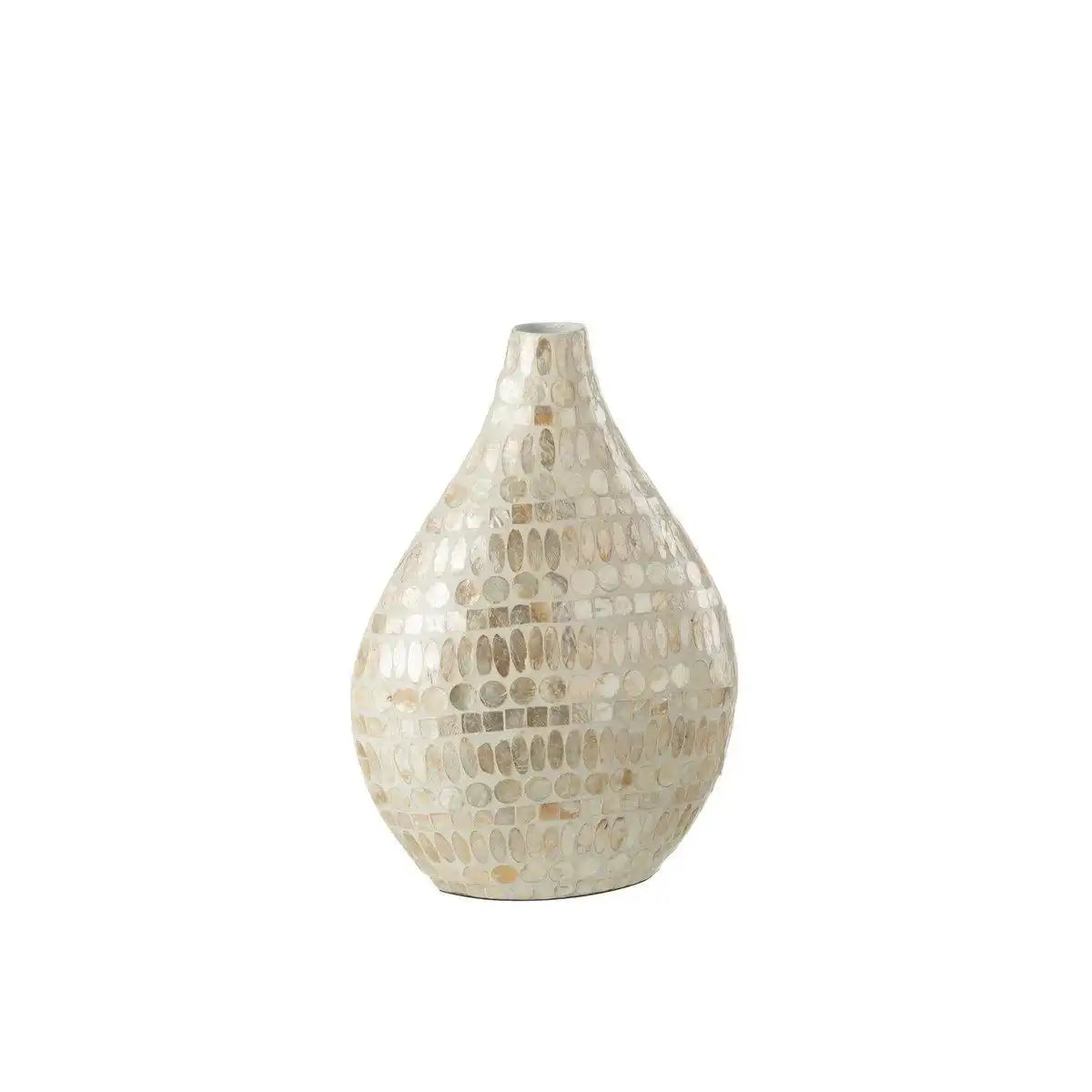 J-Line Vase Alpha Pearl – Bambus – Beige - HomeDesign Knaus