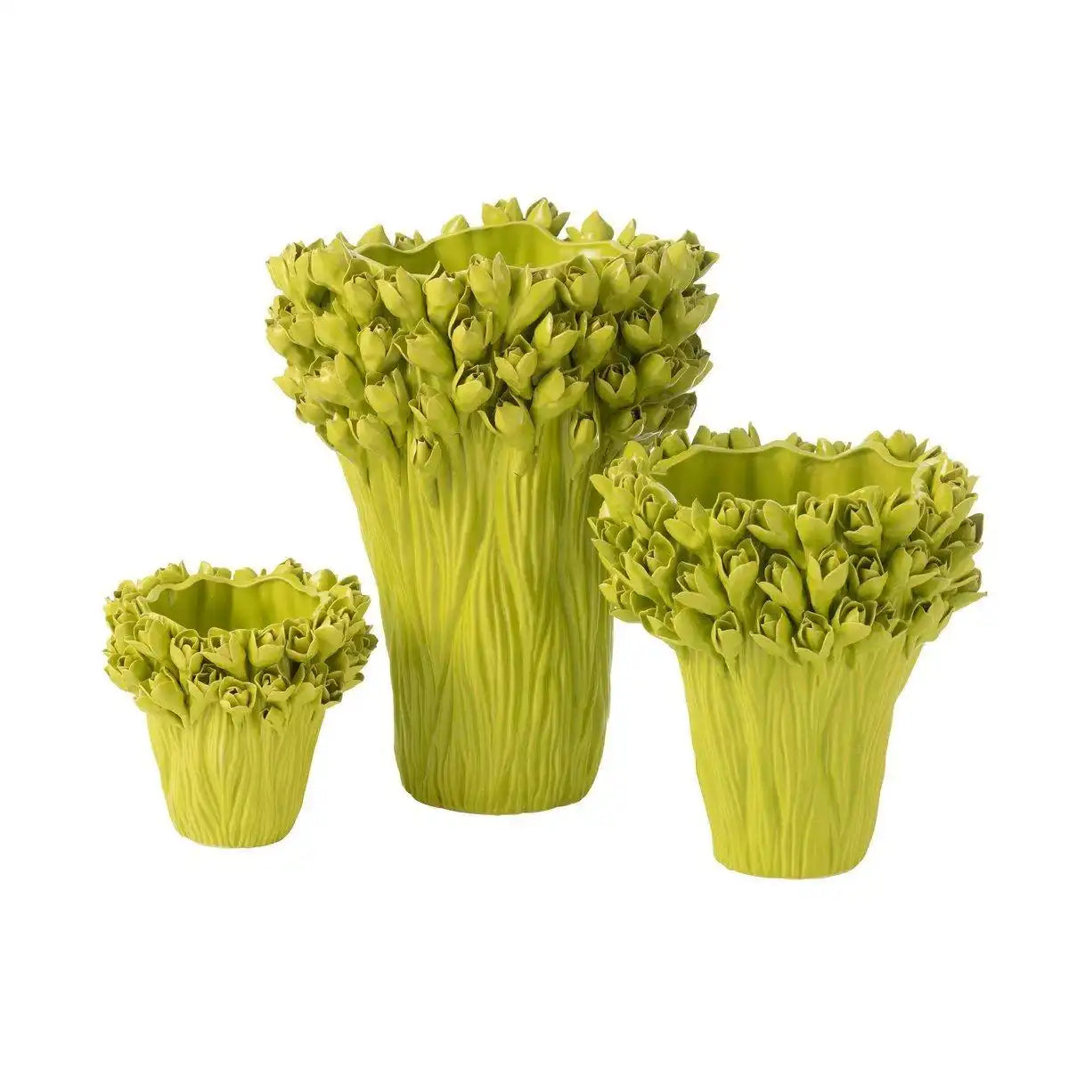 J-Line Vase Ambrosia Keramik Grün Groß - HomeDesign Knaus