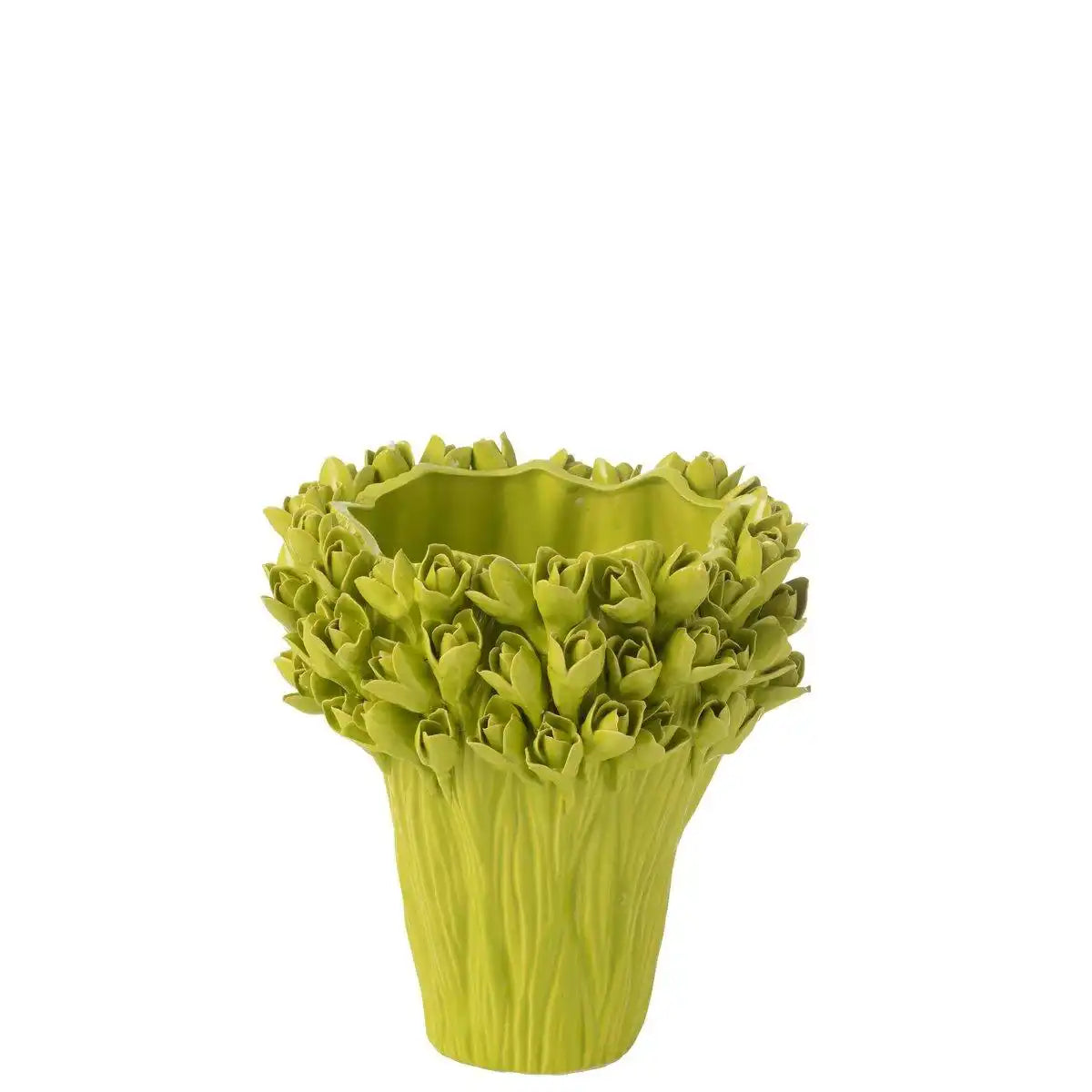 J-Line Vase Ambrosia Keramik Grün Medium - HomeDesign Knaus