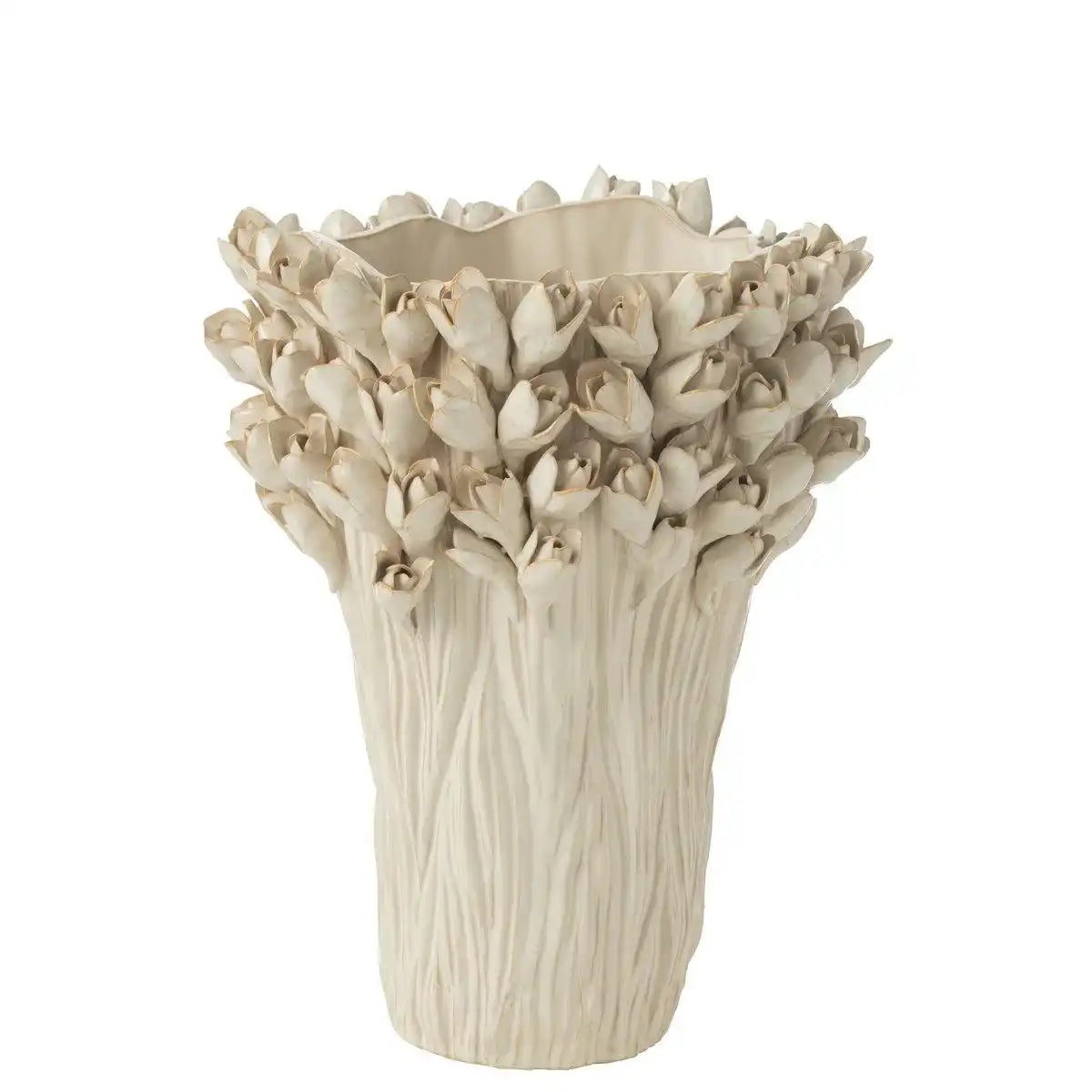 J-Line Vase Ambrosia Keramik Weiß Groß - HomeDesign Knaus