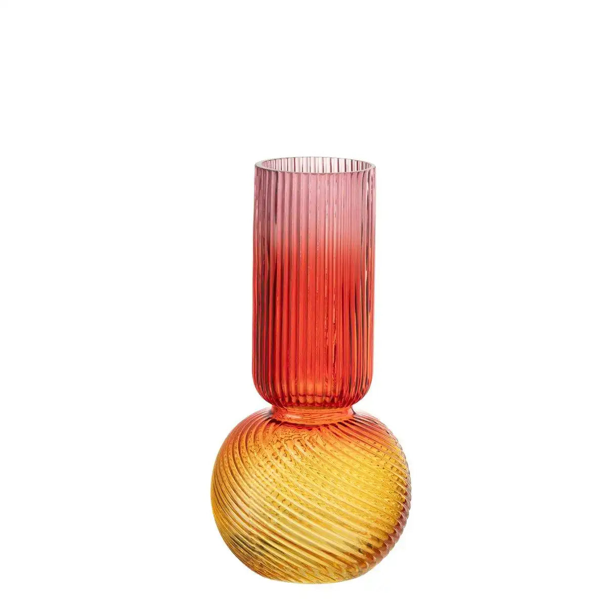 J-Line Vase Aurora Glas Rot/Gelb Klein - HomeDesign Knaus