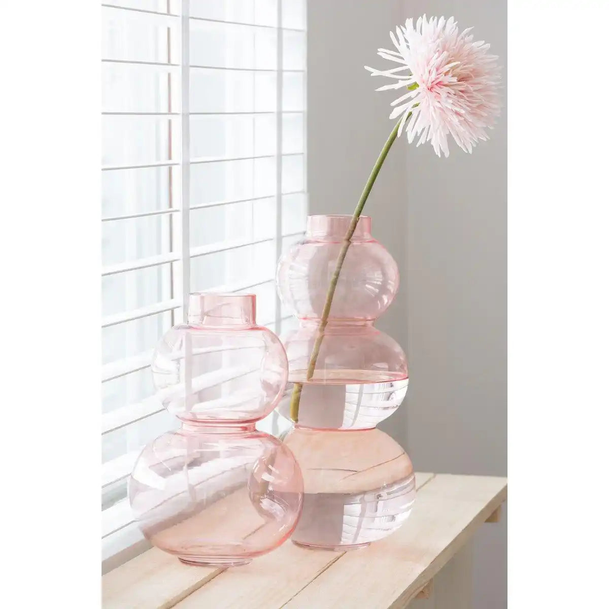 J-Line Vase Ball - Glas - rosa - klein - 28,50 cm hoch - HomeDesign Knaus