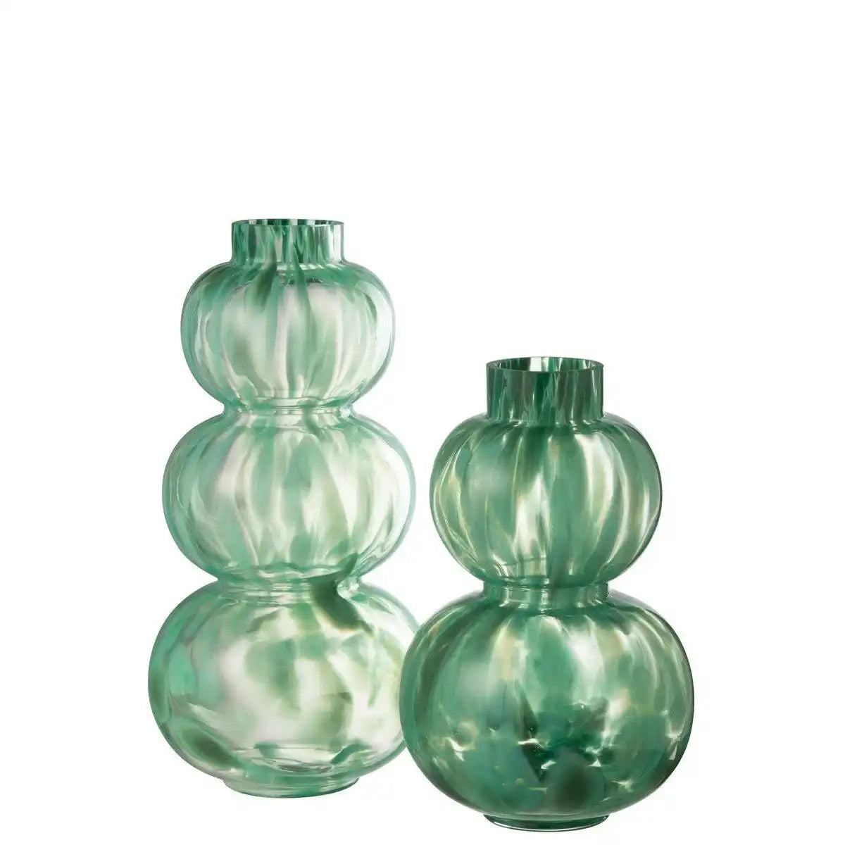 J-Line Vase Barba Glas Grün Groß - HomeDesign Knaus