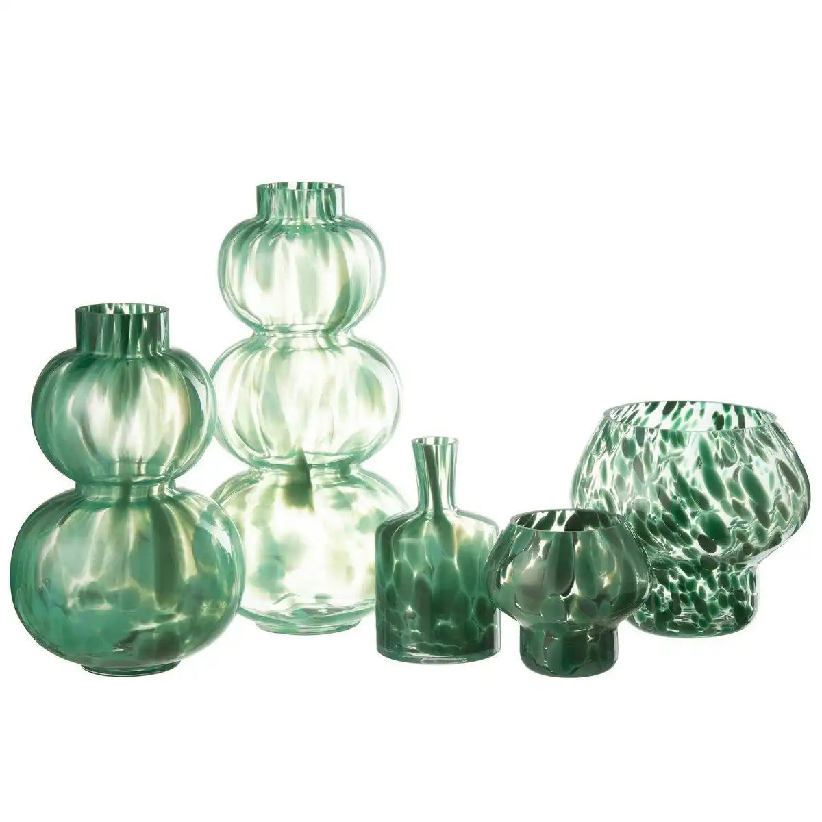 J-Line Vase Barba Glas Grün Groß - HomeDesign Knaus