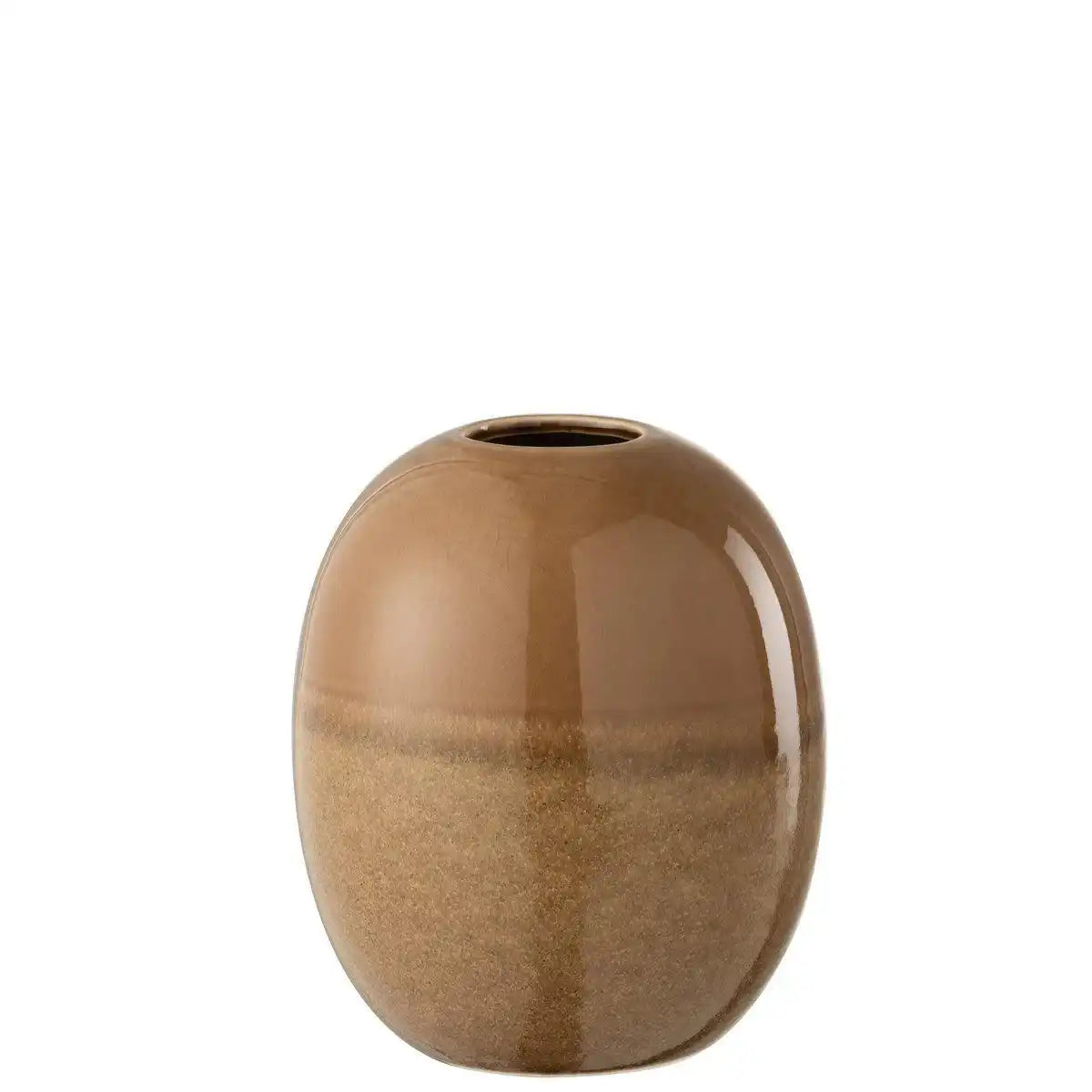 J-Line Vase Barbara - Keramik - Braun - klein - 20,00 cm hoch - HomeDesign Knaus