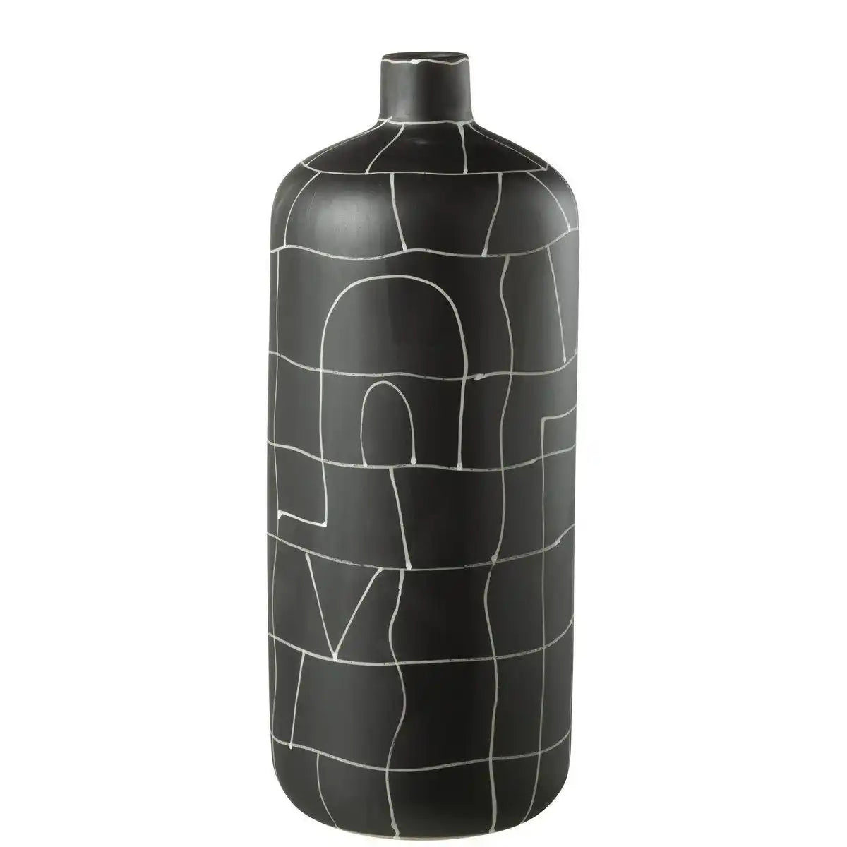 J-Line Vase Bottle Japan - Keramik - Schwarz - Groß - HomeDesign Knaus