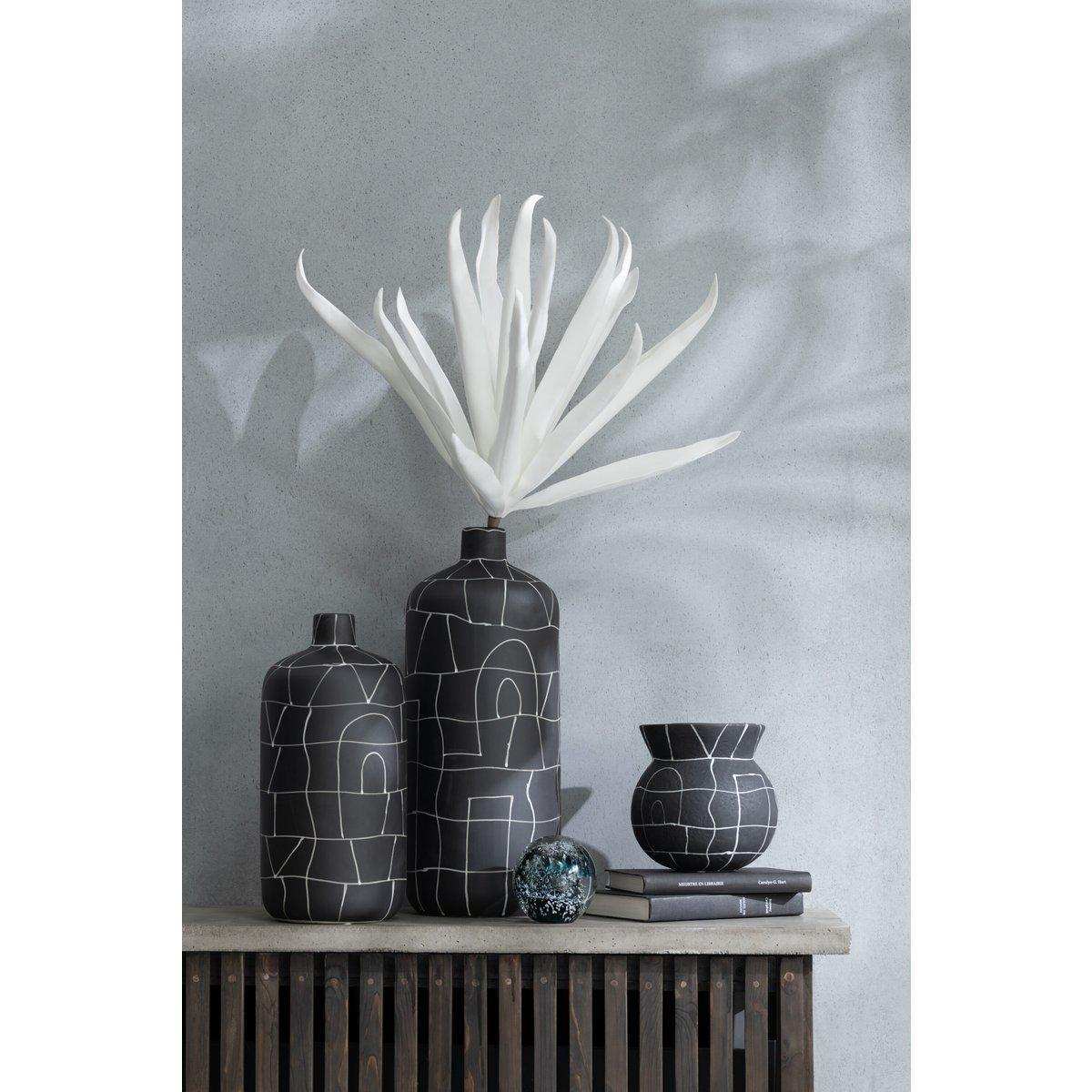 J-Line Vase Bottle Japan - Keramik - Schwarz - Groß - HomeDesign Knaus