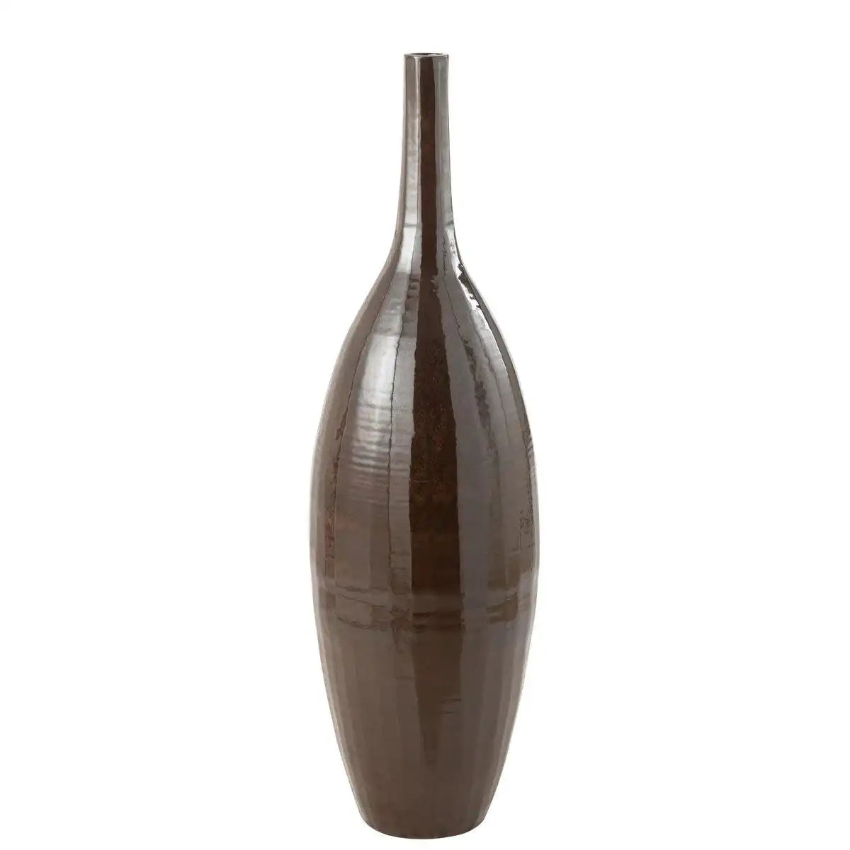 J-Line Vase Bottle Terra Shiny Brown Large - HomeDesign Knaus