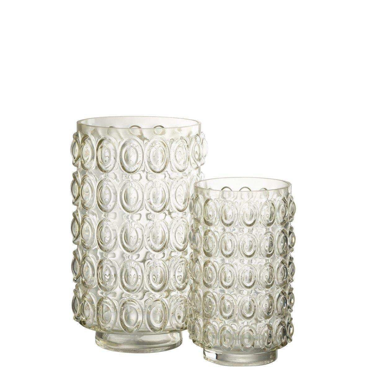 J-Line Vase Bubbels – Glas – hellgelb – groß - HomeDesign Knaus