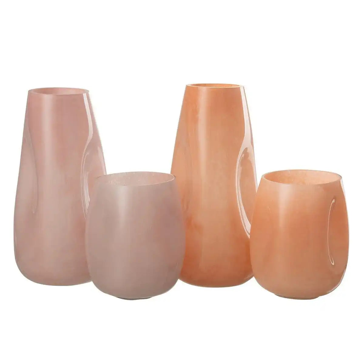 J-Line Vase Bult - Glas - rosa/orange - groß - - HomeDesign Knaus