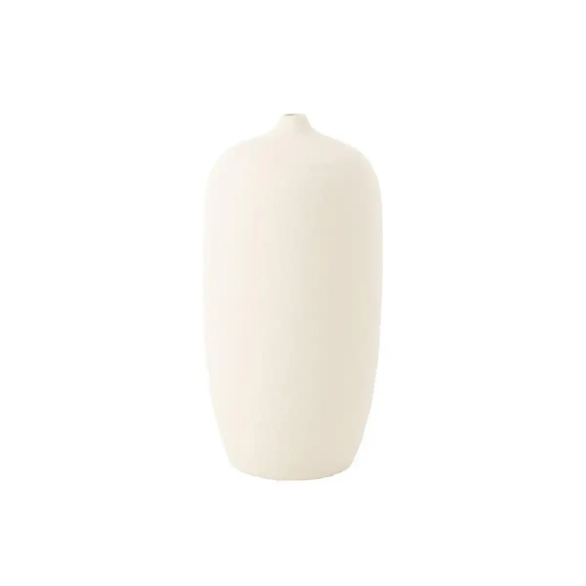 J-Line Vase Cassia Oval Clay Weiß - HomeDesign Knaus