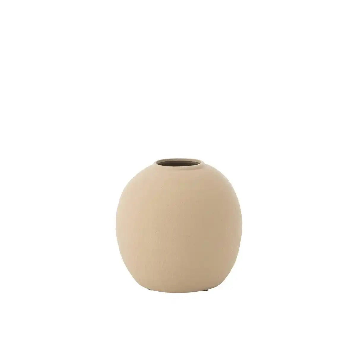 J-Line Vase Cassia Rund Ton Natur Klein - HomeDesign Knaus