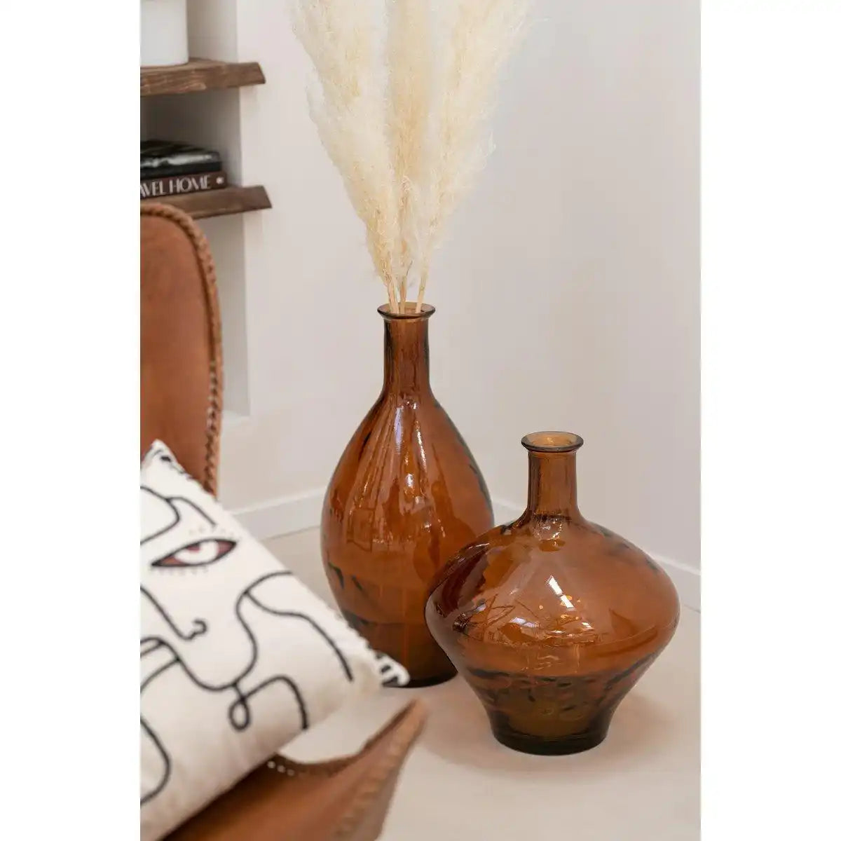 J-Line Vase Cherry - Glas - Braun - 46,00 cm hoch - HomeDesign Knaus