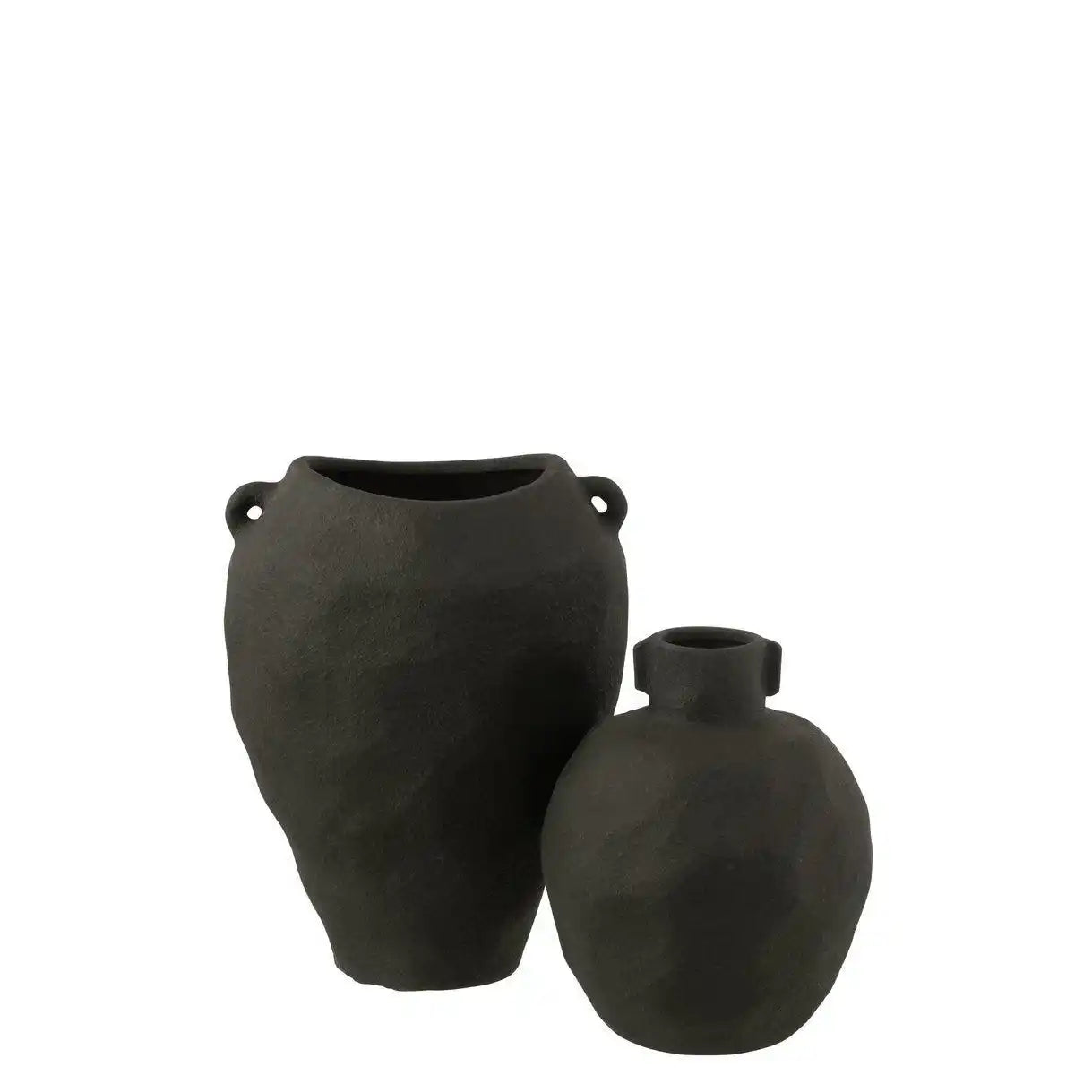J-Line Vase Clara Clay - Keramik - Schwarz - 38,00 cm hoch - HomeDesign Knaus