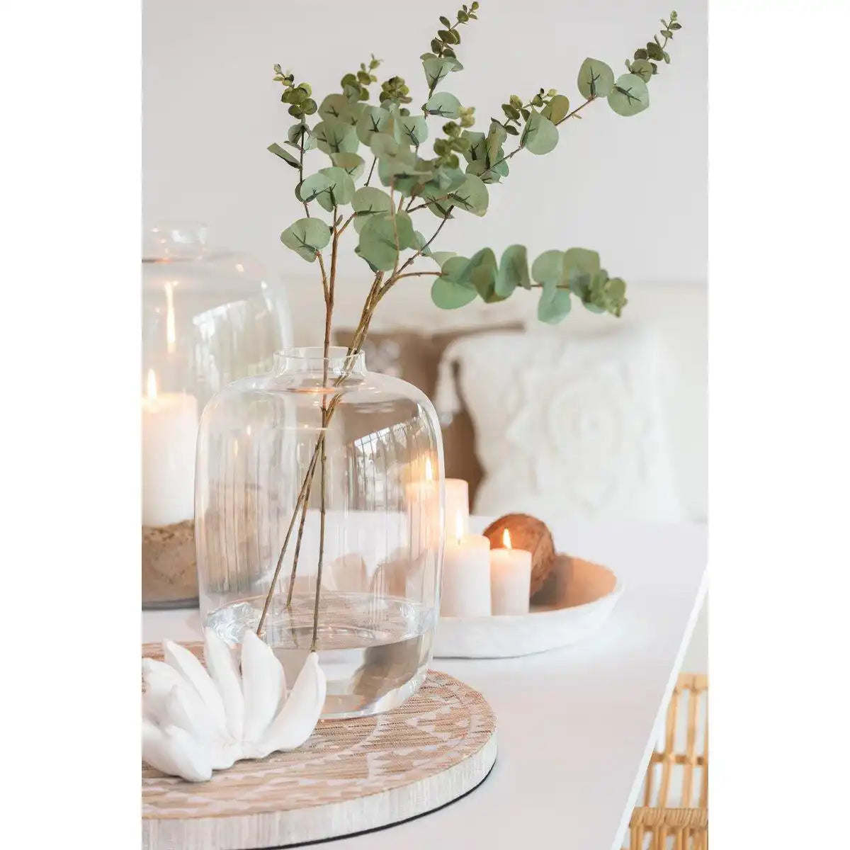 J-Line Vase Cleo Glas Transparent Klein - HomeDesign Knaus