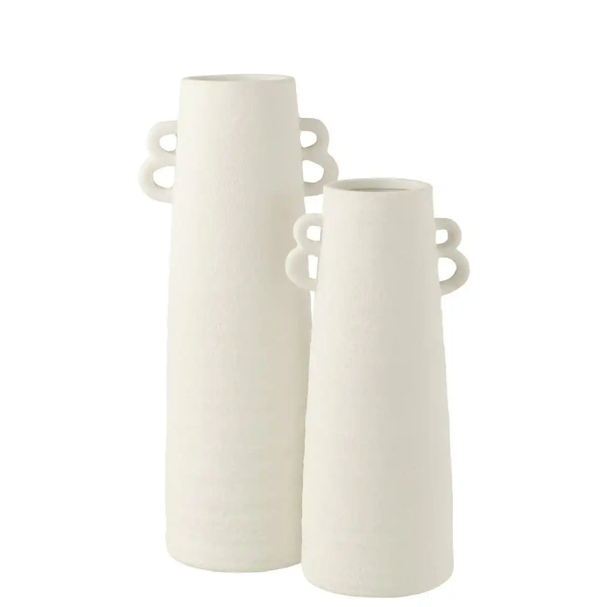 J-Line Vase Cone Clay – Keramik – weiß – groß - HomeDesign Knaus