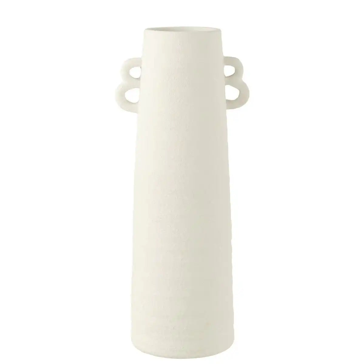 J-Line Vase Cone Clay – Keramik – weiß – groß - HomeDesign Knaus