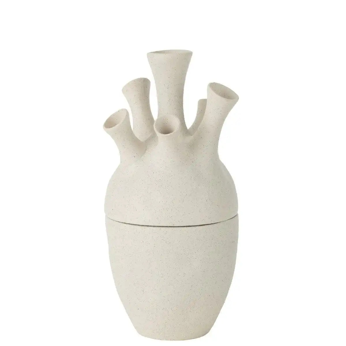 J-Line Vase Coral Clay Weiß Groß - HomeDesign Knaus