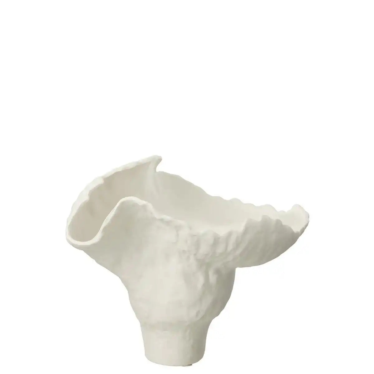J-Line Vase corolla Rassen Keramik Weiß - HomeDesign Knaus