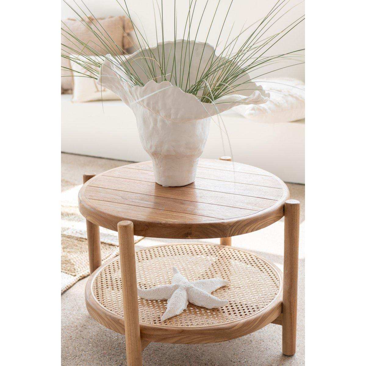 J-Line Vase corolla Rassen Keramik Weiß - HomeDesign Knaus