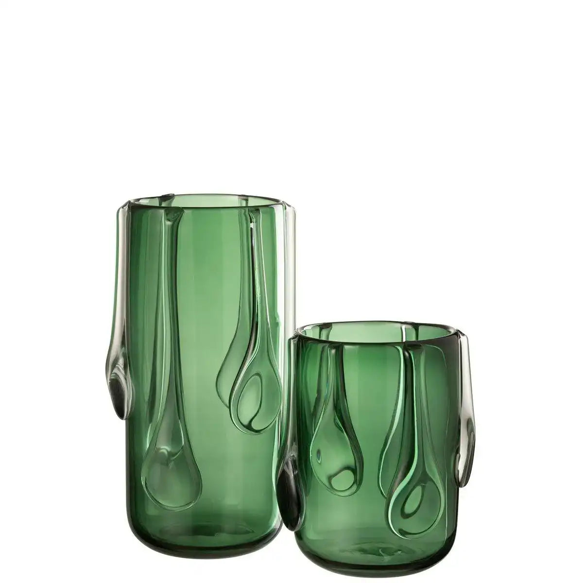 J-Line Vase Drippy Glas Grün Groß - HomeDesign Knaus
