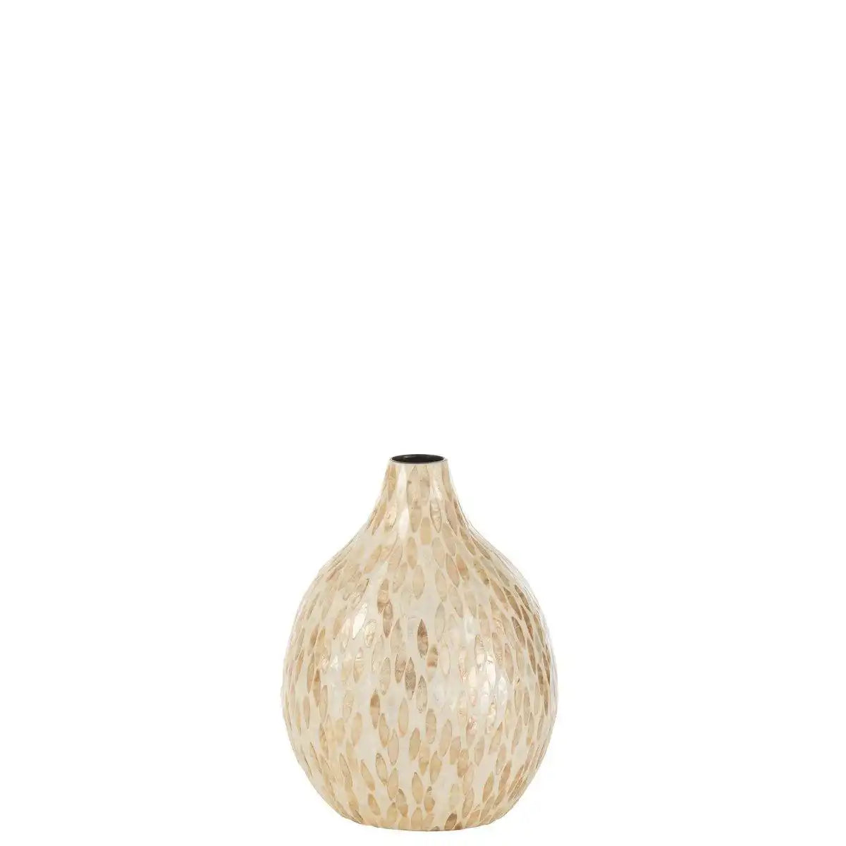 J-Line Vase Drop - Muscheln/Bambus - Beige - HomeDesign Knaus