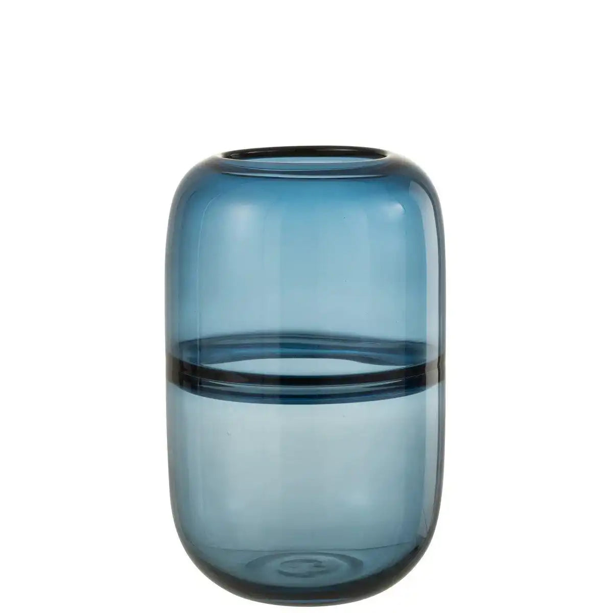 J-Line Vase Dyba - Glas - Blau - Groß - HomeDesign Knaus