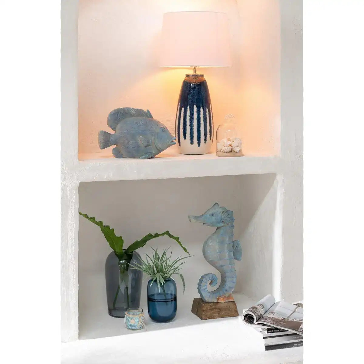 J-Line Vase Dyba - Glas - Blau - klein - HomeDesign Knaus