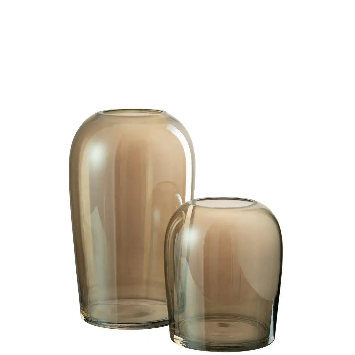 J-Line Vase Egg – Glas – braun – groß – 30,00 cm hoch - HomeDesign Knaus