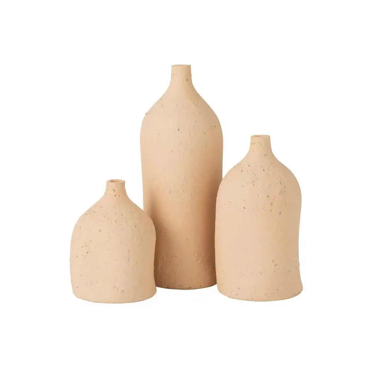 J-Line Vase Enya Bottle – Keramik – Beige – groß - HomeDesign Knaus