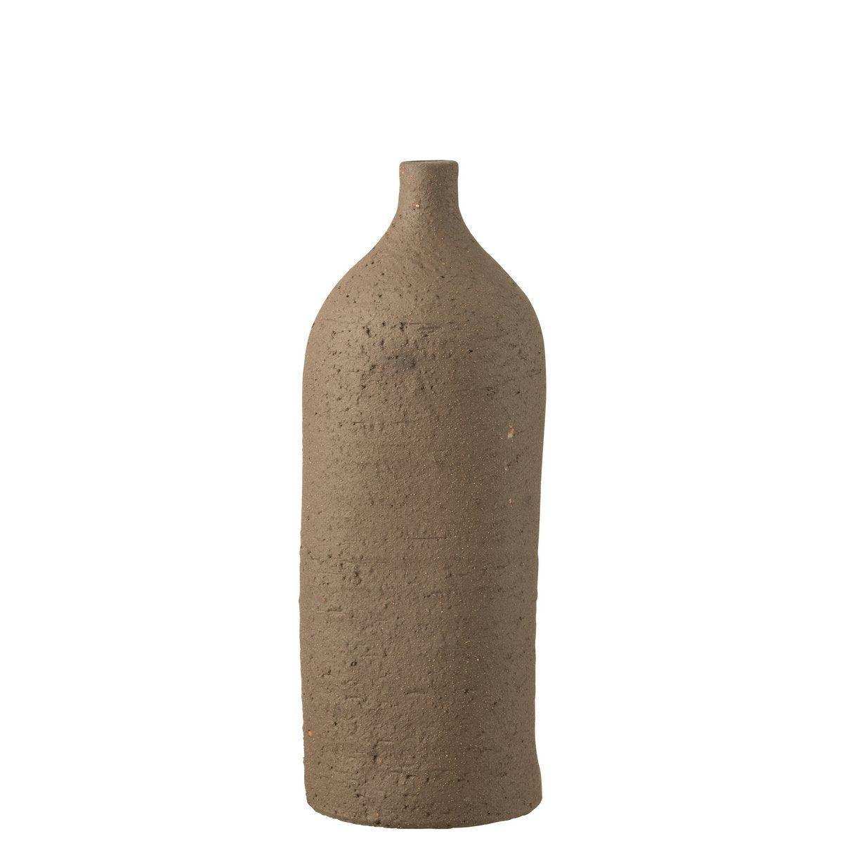 J-Line Vase Enya Bottle - Keramik - Braun - Groß - HomeDesign Knaus