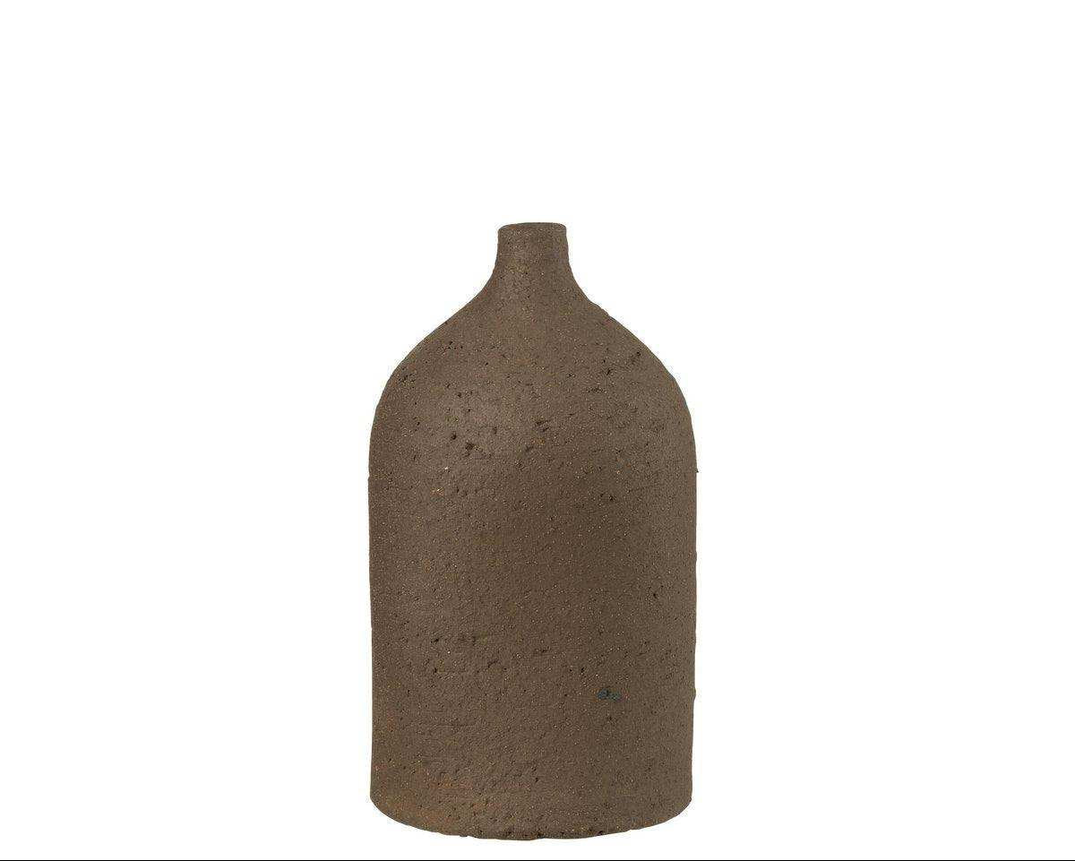J-Line Vase Enya Bottle - Keramik - Braun - Mittelgroß - HomeDesign Knaus