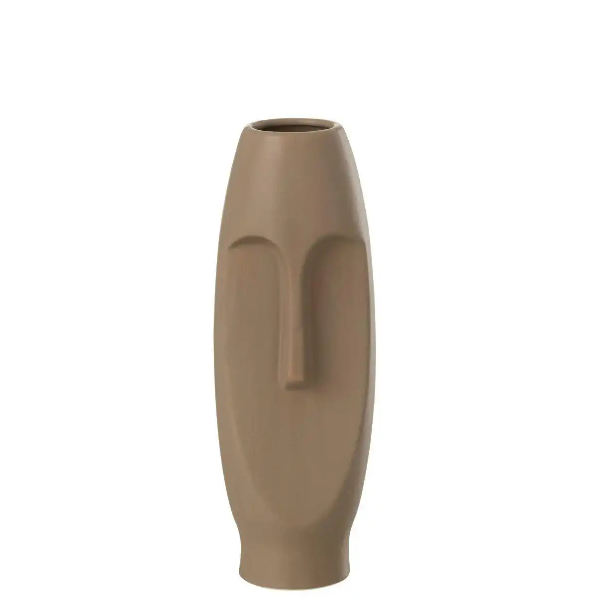 J-Line Vase Face Terrakotta - Keramik - Braun - Mittelgroß - HomeDesign Knaus