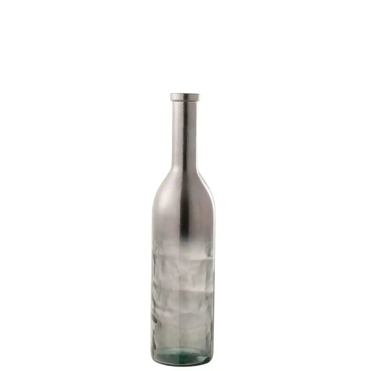 J-Line Vase Flaschenglas Metallic Grau Medium - HomeDesign Knaus