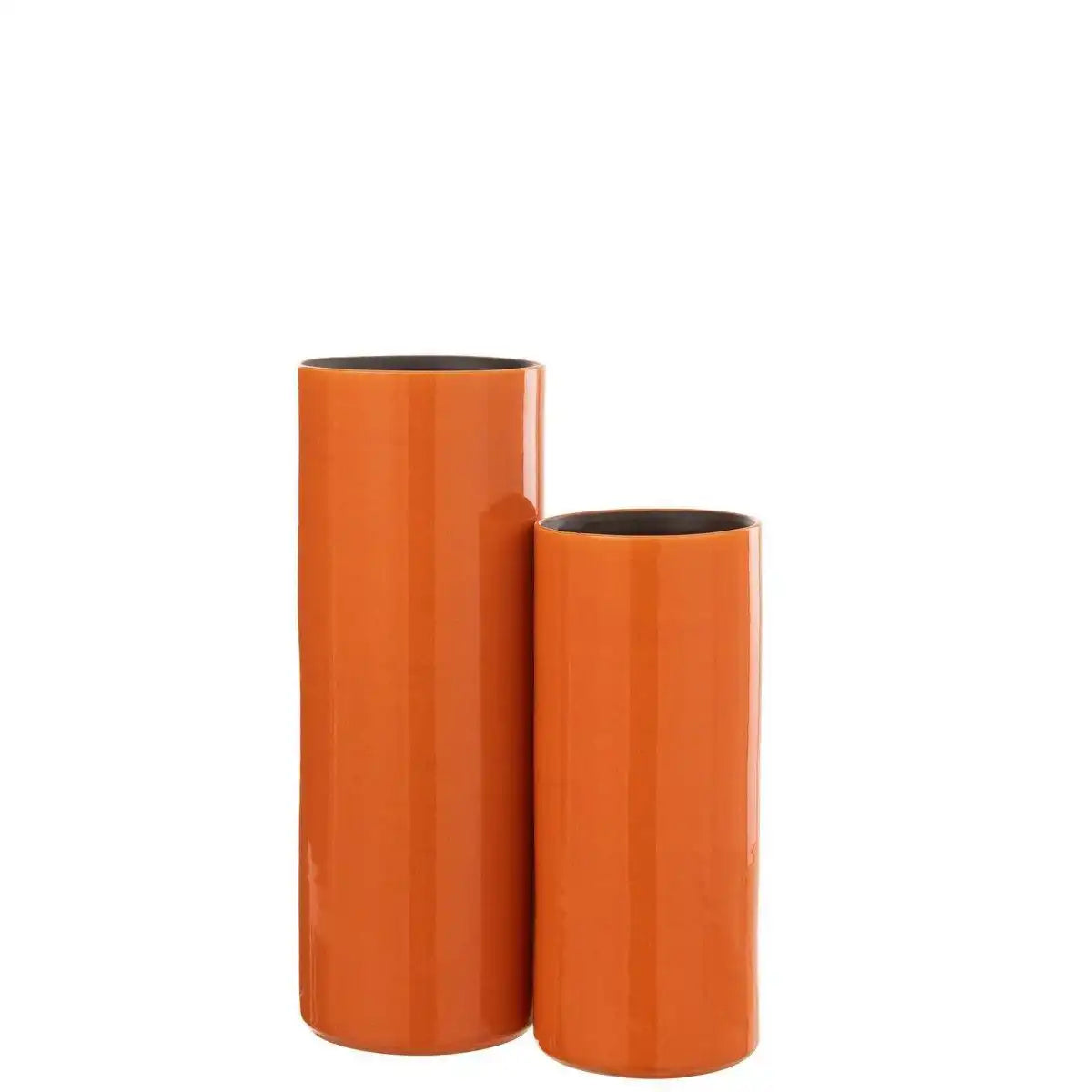 J-Line Vase Flek - Keramik - Orange - groß - HomeDesign Knaus