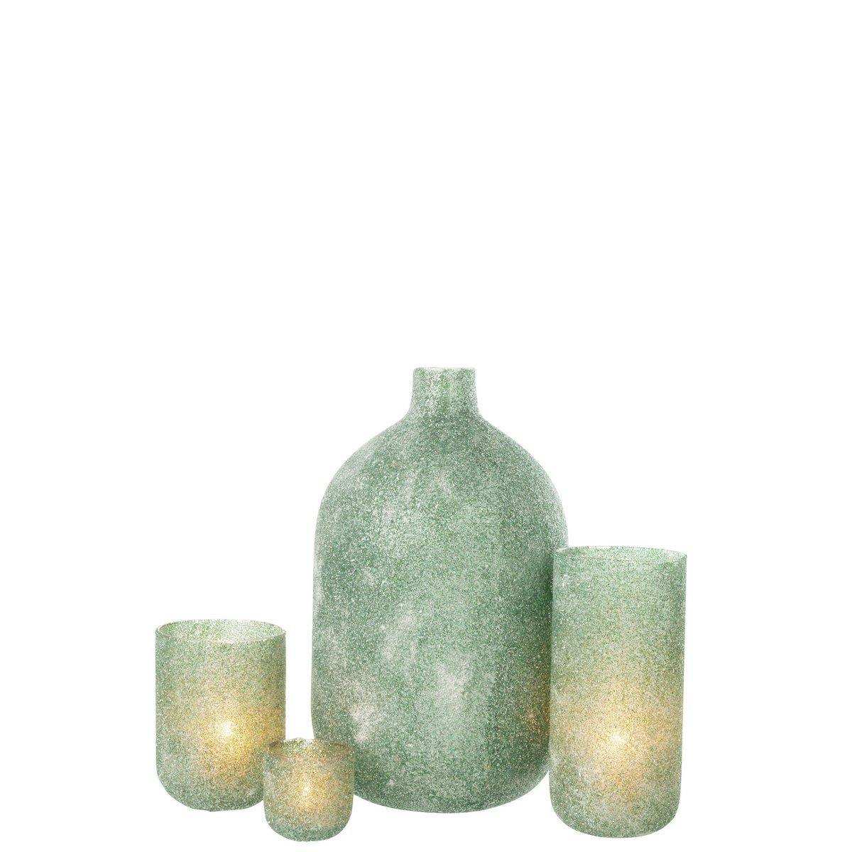 J-Line Vase Fore - Glas - Grün - HomeDesign Knaus