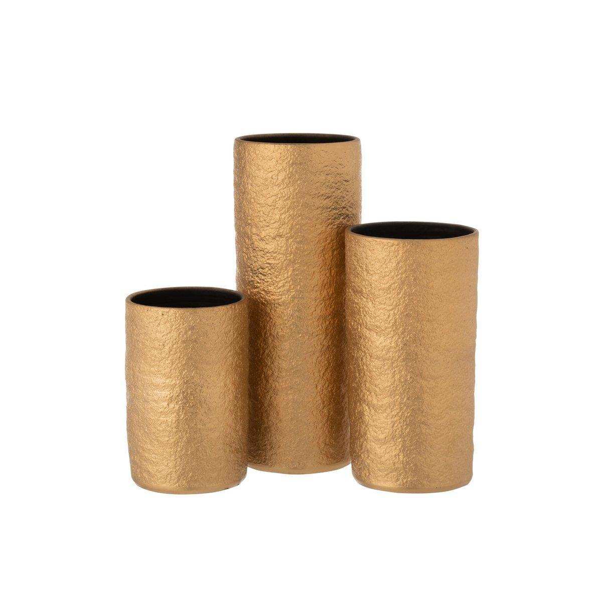 J-Line Vase Gatsby – Keramik – Gold – groß – 40,00 cm hoch - HomeDesign Knaus