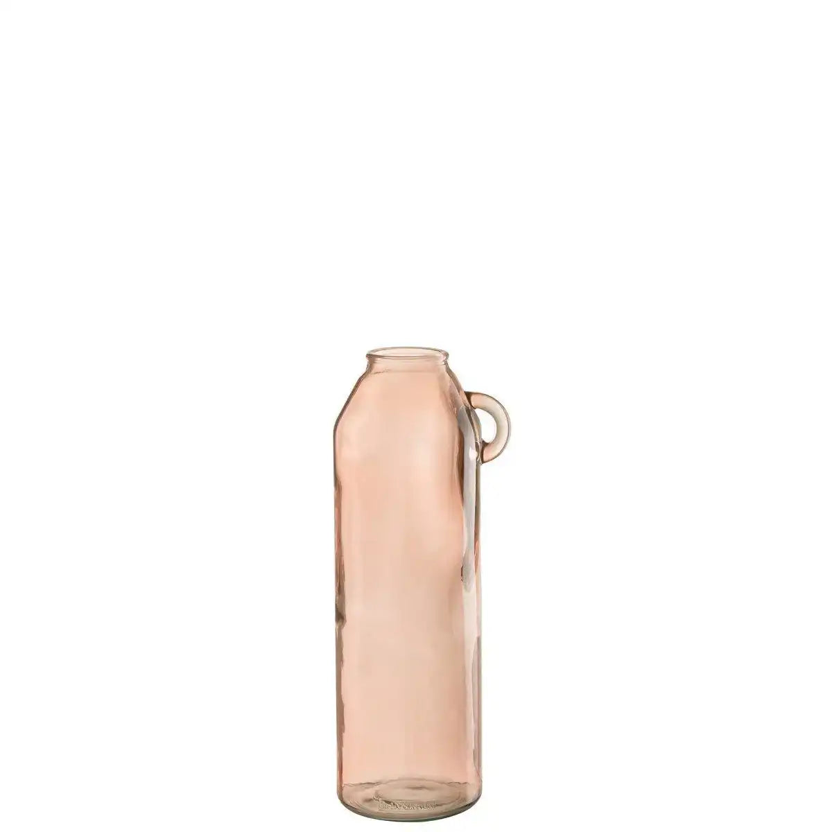 J-Line Vase Henkel Zylinder – Glas – hellrosa – groß - HomeDesign Knaus