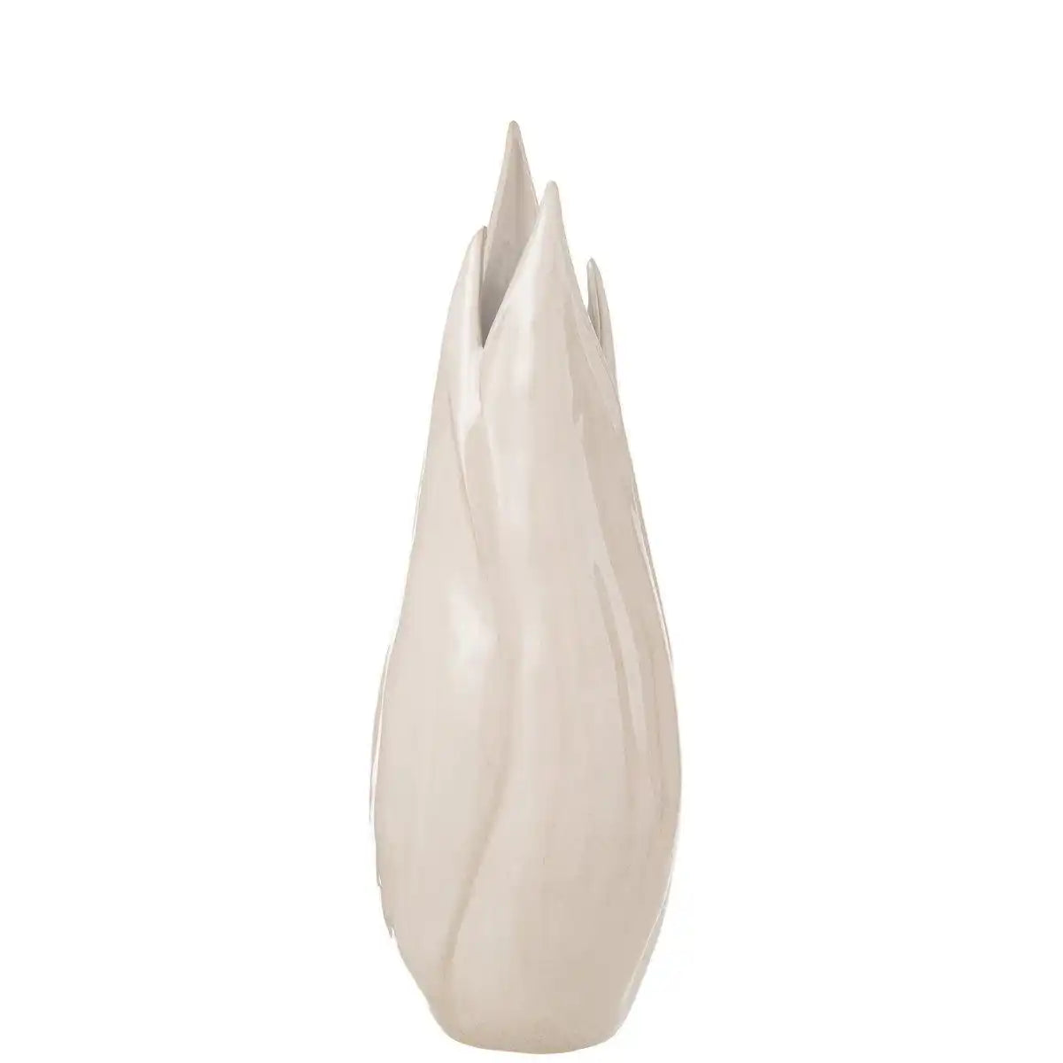 J-Line Vase Ibiza Shiny - Keramik - Beige - Groß - HomeDesign Knaus