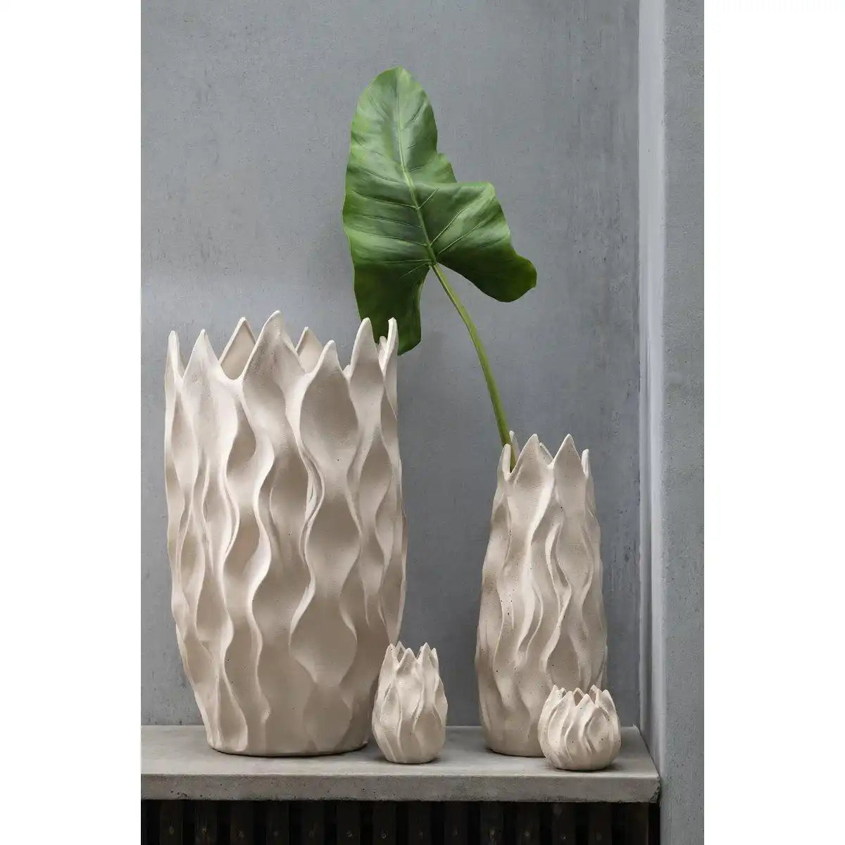 J-Line Vase Ivy Stoneware – Keramik – Beige – extra klein - HomeDesign Knaus
